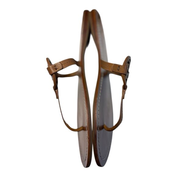 Tory Burch Mini Miller Thong Sandals Flip Flops Cognac Brown Size 8.5 - Picture 12 of 14